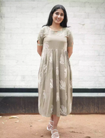 Rayon Paisley Print Casual Maxi Dress | Mangai Nighties