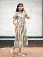 Rayon Paisley Print Casual Maxi Dress | Mangai Nighties