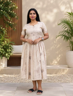 Rayon Floral Print Casual Wear Maxi Dress | Mangai Nighties
