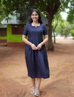 Rayon Stylish Neck Casual Wear Maxi Dress | Mangai Nighties