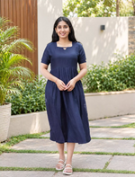 Rayon Stylish Neck Casual Wear Maxi Dress | Mangai Nighties