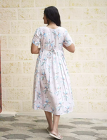 Rayon Floral Print Boat Neck Maxi Dress | Mangai Nighties