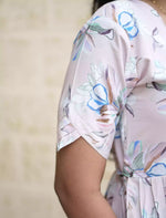 Rayon Floral Print Boat Neck Maxi Dress | Mangai Nighties