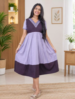 Plain Rayon Embroidery Mix & Match Maxi | V-Neck & Pocket | Mangai Nighties