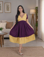 Plain Rayon Mix & Match Embroidery Maxi with Back Tie | Mangai Nighties