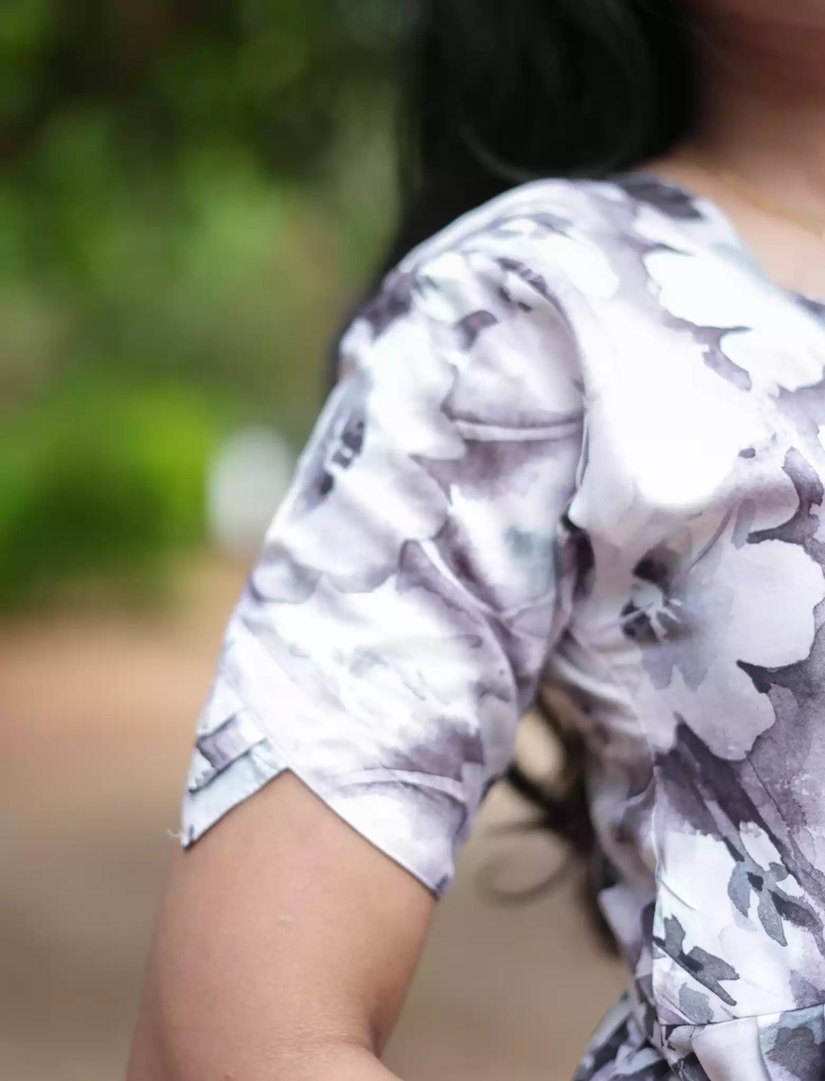 Rayon Floral Print Casual Maxi Dress with Boat Neck| Mangai Nighties