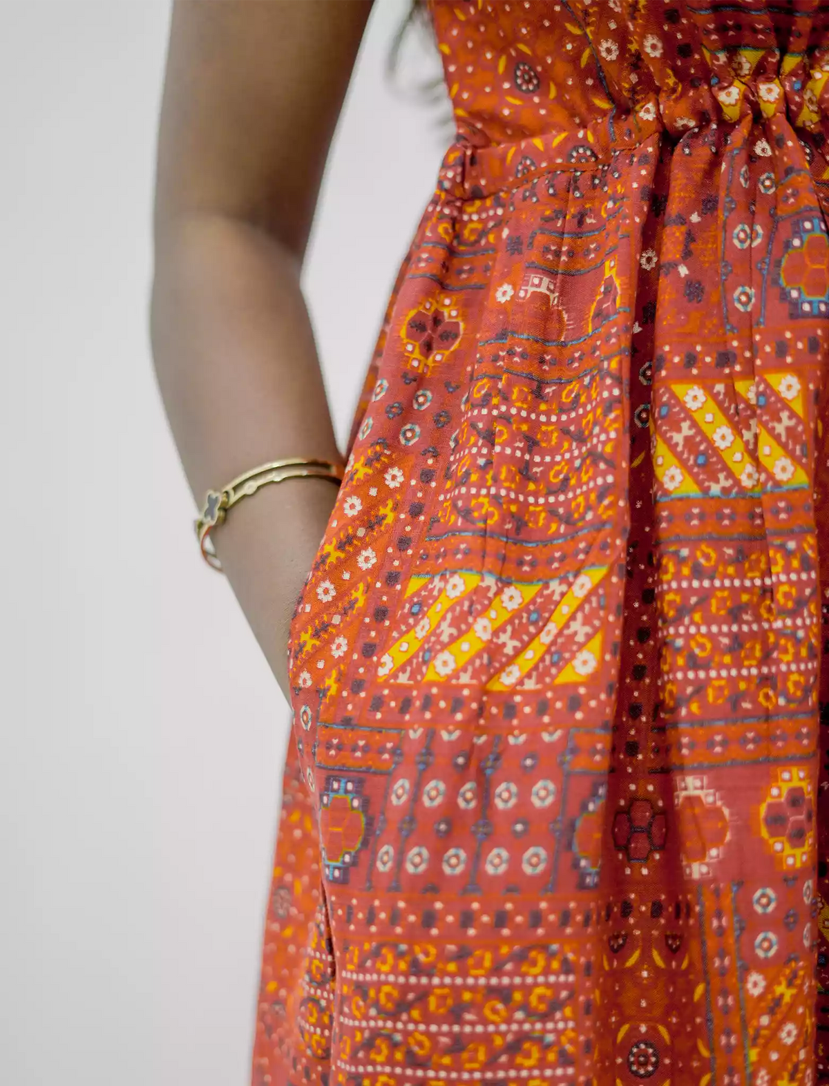 Rayon Foil Print Double Layer Sleeve Maxi with Front Tie | Mangai Nighties