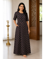 MANGAI Premium Cotton Printed Pleated Model 3XL Size Trendy Collection's Stylish Nighties