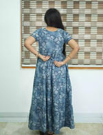 Alpine Contemporary Print 3 Layer Frock - Mangai Nighties