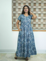 Alpine Contemporary Print 3 Layer Frock - Mangai Nighties