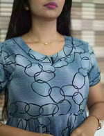 Alpine Contemporary Print 3 Layer Frock - Mangai Nighties