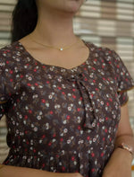 Alpine Tiny Floral Print 3 Layer Frock - Mangai Nighties