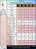 Alpine Circular Floral Print 3 Layer Frock - Mangai Nighties