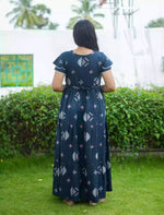 Alpine Geometric Print 3 Layer Frock - Mangai Nighties