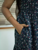 Alpine Tiny Floral Print 3 Layer Frock - Mangai Nighties
