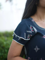 Alpine Geometric Print 3 Layer Frock - Mangai Nighties
