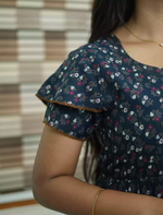 Alpine Tiny Floral Print 3 Layer Frock - Mangai Nighties