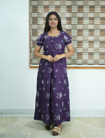 Alpine Geometric Print 3 Layer Frock - Mangai Nighties