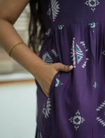 Alpine Geometric Print 3 Layer Frock - Mangai Nighties