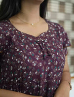 Alpine Tiny Floral Print 3 Layer Frock - Mangai Nighties
