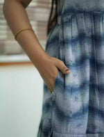 Alpine Wave Print 3 Layer Frock with Back Tie - Mangai Nighties