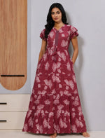 Alpine Trendy zipless frock design Tiered maxi silhouette for Women - Mangai Nighties 