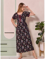 Alpine Abstract Print Kurti Style Nighty for Women | Mangai Nighties