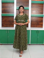 Floral Print Cotton Feeding and Casual Frock Mangai Nighties