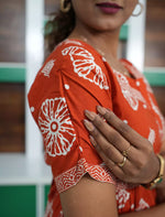 Floral Print Cotton Casual Frock with Pocket | Mangai Nighties