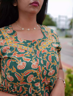 Cotton Floral Print Casual & Maternity Frock with Front Zip - Mangai Nighties