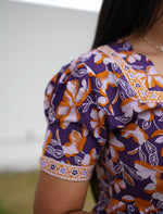 Cotton Floral Print Casual & Feeding Frock with Back Tie - Mangai Nighties
