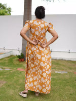 Cotton Floral Print Casual & Feeding Frock - Mangai Nighties
