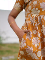 Cotton Floral Print Casual & Feeding Frock - Mangai Nighties