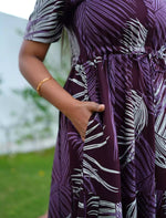 Pocket Rayon Long Dress with Functional Side Pocket - Mangai Nighties