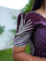 Brown Casual Long Dress with Puff Sleeves - Mangai Nighties