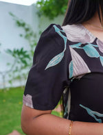 Rayon Floral Flared Frock with Tie Knot | Mangai Nighties