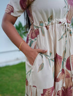 Rayon Floral Flared Frock with Tie Knot | Mangai Nighties