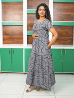Alpine 3 Layer Petal Sleeve Full Frock - Mangai Nighties