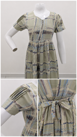 Rayon Check Print Long Frock with Side Pocket| Mangai Nighties