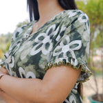 Rayon Frilled Sleeve Frock Comfort and stylish - Mangai Nighties 