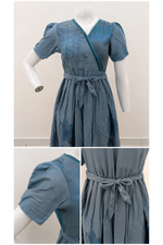 Rayon Floral Print Long Frock with Lace Neck | Mangai Nighties