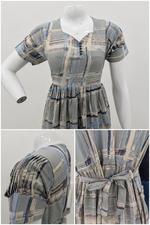 Rayon Check Print Long Frock with Side Pocket| Mangai Nighties