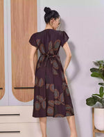 Brown Rayon Maxi Frock with Adjustable Back Tie Rope - Mangai Nighties 