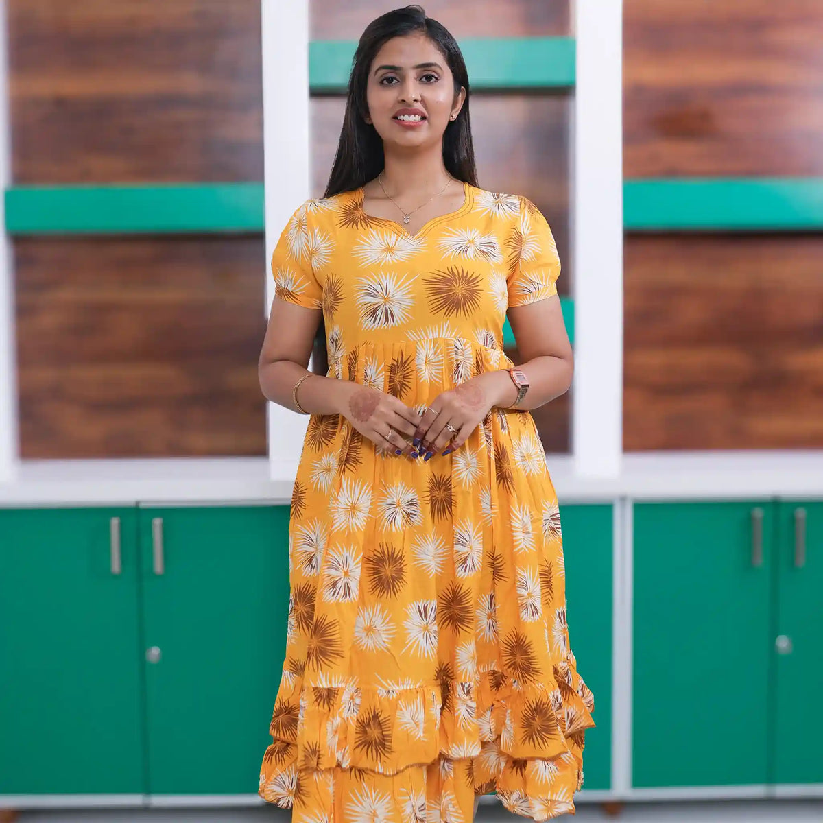 Rayon Maxi Frock for Causal Wear - Mangai Nighties 