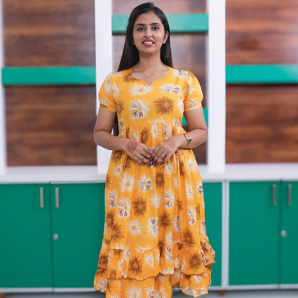 Rayon Maxi Frock for Causal Wear - Mangai Nighties 