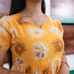 Rayon Casual Maxi Dress with Stylish Round notched Neckline - Mangai Nighties