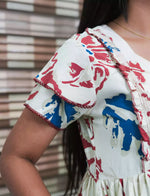 Rayon Feeding Flared Frock with Double Sleeves - Mangai Nighties 