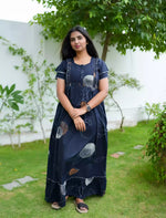 Rayon Floral Print Maternity Feeding Frock with Pocket | Mangai Nighties