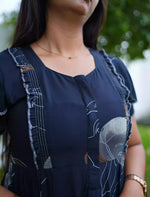 Rayon Floral Print Maternity Feeding Frock with Pocket | Mangai Nighties