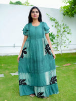 Rayon Floral Motif Print Feeding Maternity Frocks | Mangai Nighties